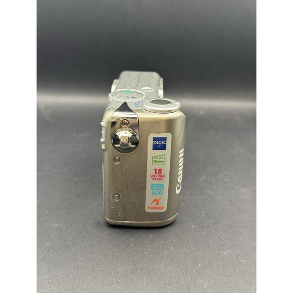 Canon PowerShot A530 5.0MP Digital Camera Silver Possible Low Battery Issue AsIs - Picture 10 of 15